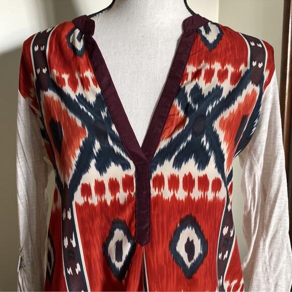 Tiny | Anthropologie Sima Aztec Ikat Henley Size S - Picture 8 of 8